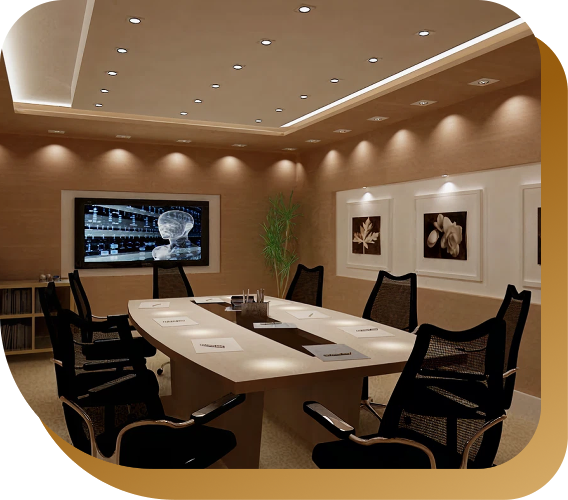 Sala de reuniões do escritório da Ouro Capital